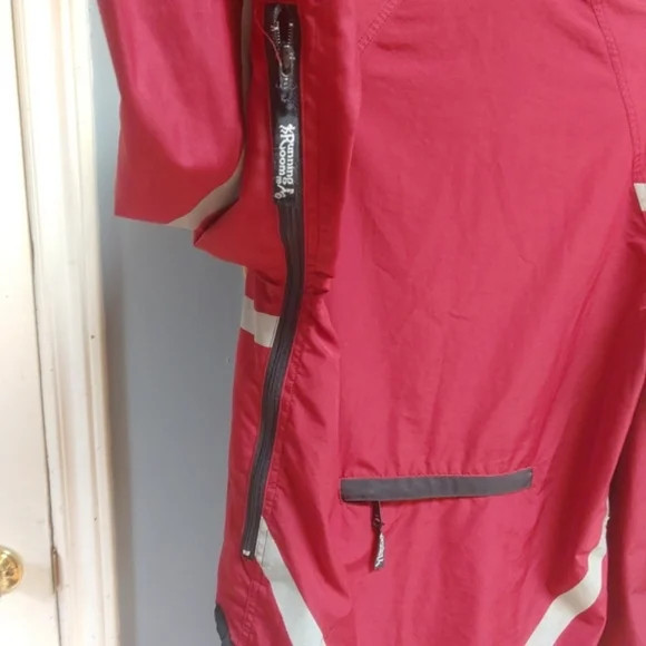 Red Jacket with Reflective Stripes - Picture 5 of 7